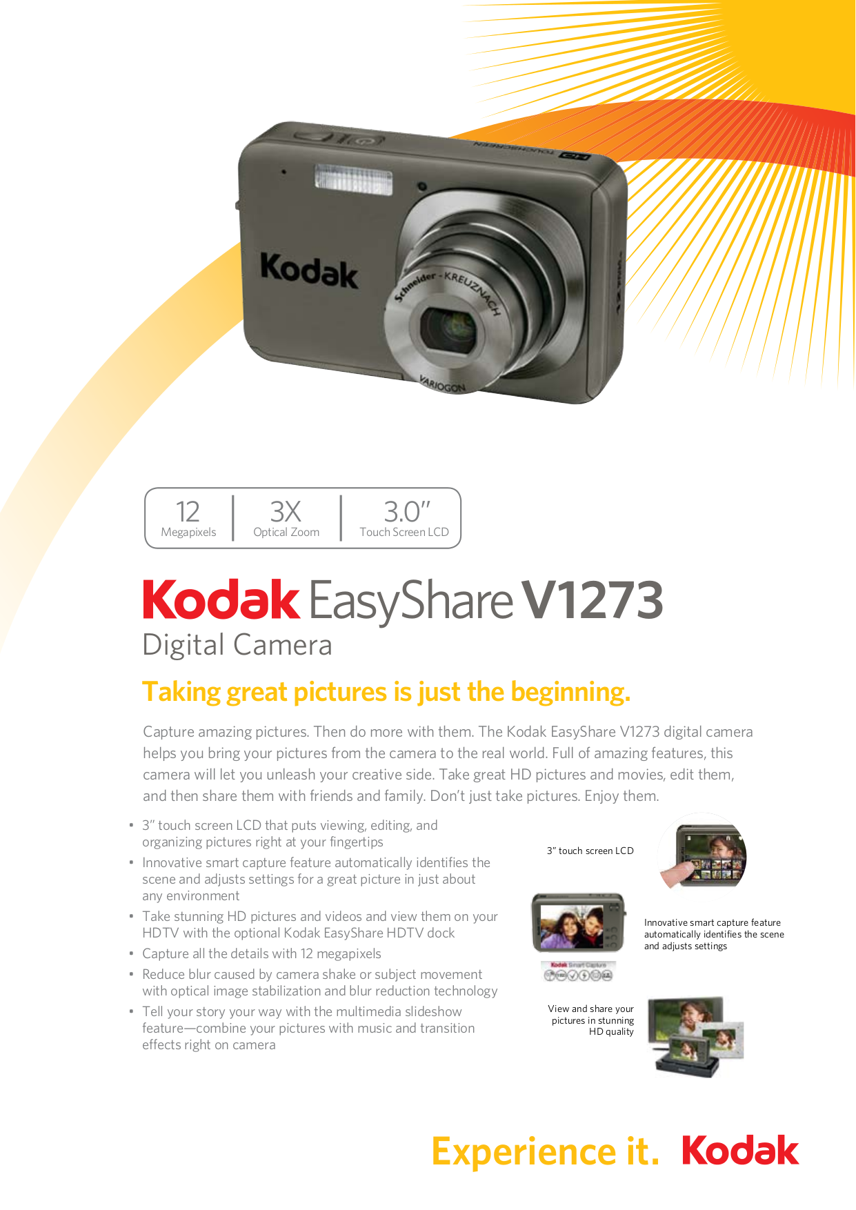 Download free pdf for Kodak EasyShare V1273 Digital Camera manual